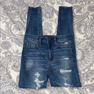 American Eagle Ripped High Waisted Skinny Jeans